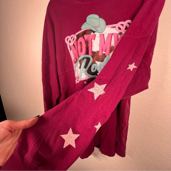 🔥NEW🔥 Oversized spirit jersey long sleeve tee 💗 Rodeo 💗 medium - Picture 4 of 7